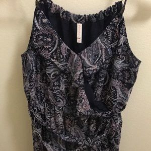 Patterned High Low Dress